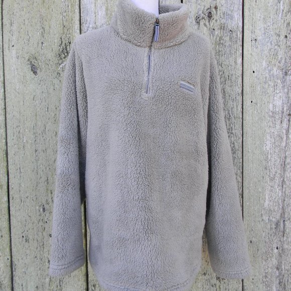 NEW WITH TAGS, SIMPLY SOUTHERN COZY GRAY SHERPA 1/4 ZIP PULLOVER, SIZE XL - Picture 1 of 5